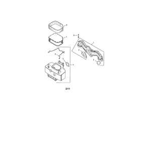 Twin Cylinder Engine - Air Intake/Filtration Diagram and Parts List for  Cub Cadet Lawn Tractor